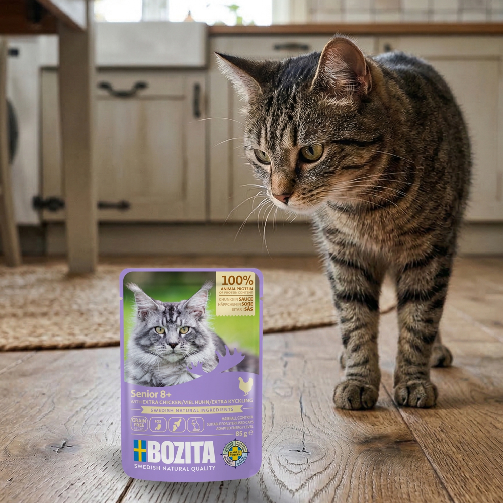 Karma dla kota BOZITA senior 8+ z ekstra kurczakiem 85g